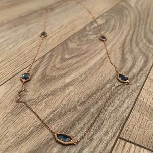 Rose Gold-plated and sterling silver necklace